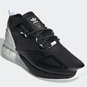 Adidas Men's Black and White Sneakers